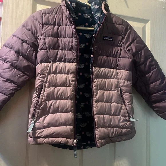 Patagonia Reversible Hooded Jacket - Mauve and Teal - Picture 9 of 9